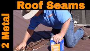 Residential Metal Roof | WATER LEAK Seam Repair | Fixing transition from main to garage roof