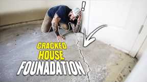 Floor Demo + OUR FOUNDATION IS CRACKED! || Concrete Slab House (Ep.2)