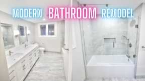 Modern Bathroom Remodel - How to DIY - Renovation