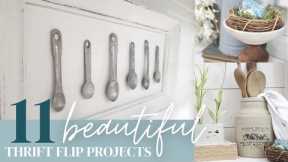 11 DIY thrift flips projects DONE ✅️ spring DIY home decor from thrifted finds