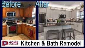 Kitchen & Bathroom Remodel - Before & After - White Kitchen Design Makeover