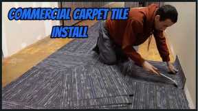 Commercial Carpet Tile Installation - (Time-lapse)
