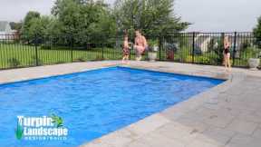 LOW MAINTENANCE FIBERGLASS POOL INSTALLED IN PENNSYLVANIA WITH PAVER POOL DECKING