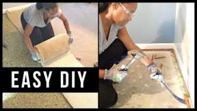 We Saved Time & Money!! -  HOW TO REMOVE CARPET FOR BEGINNERS - For Vinyl Plank Flooring