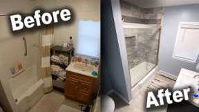 Bathroom Remodel Time-Lapse - DIY Renovation Start to Finish