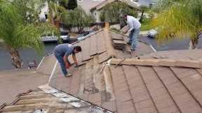 Tile Roof Leak Repair of a Valley - Roofing in Rancho Santa Margarita, CA