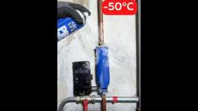 Brilliant how this plumber makes a valve on a water pipe under pressure #diy #plumbingtips