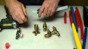 How to join pex (plastic pipe) five different ways. Plumbing Tips!