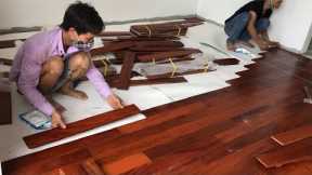 How To Install Hardwood Flooring Fast Excellent Bedroom With Milling Groove & Ridge Hardwood Floors