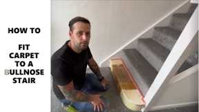 How To Fit Carpet To A Bullnose Stair In One Piece #carpet #stairs #homeimprovements #diy #bullnose