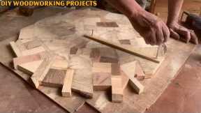 Ideas For Woodworking From Wood Chips // HowTo Make A Coffee Table With Extremely Low Cost