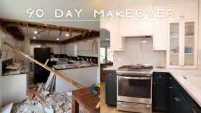 DIY EXTREME HOME MAKEOVER [90 Day Transformation!] // Kitchen, Living Room, Dining Room, Bathroom!