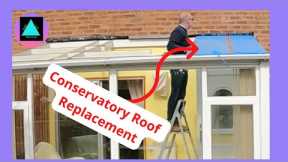 Replace leaking Conservatory Roof. How to fit polycarbonate sheeting.