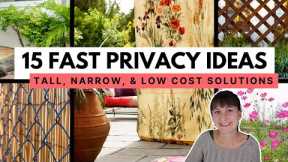 Creative Ways to Add Privacy  🪴 Landscape design strategies for instantly private backyards