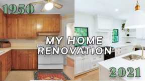 My 1950s Home Renovation | FULL Before and After House Tour Transformation | Gut Renovation