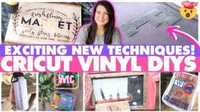 You've gotta see these NEW Cricut Decor DIYs | Cricut beginner vinyl decal + stencil projects!