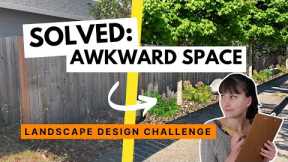 Awkward space between fence and sidewalk? 🪴 Landscape Design Problem SOLVED