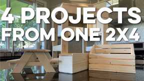 4 Projects from ONE 2x4!!