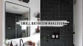 DIY SMALL BATHROOM MAKEOVER | FULL RENOVATION + REVEAL (BEFORE & AFTER)!