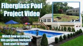 Fiberglass Pool Construction Start to Finish Ultimate 30 Sapphire Blue (Westchester, Somers, NY)