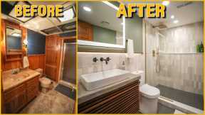 DIY Small Bathroom Remodel - Start to Finish Renovation and Design