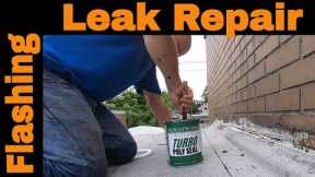 FLAT ROOF LEAK REPAIR | Commercial Roof Flashing | TURBO POLY SEAL