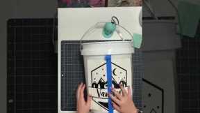 Camping buckets are fun and easy DIY Projects with your Cricut!