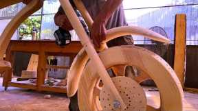 2nd Large Displacement  Wooden Motocyle  // Amazing Woodworking Projects