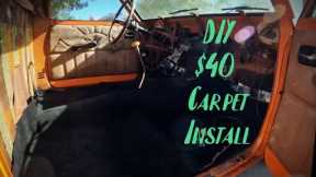 DIY : HOW TO install new carpet in your car For Only $40
