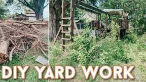 DIY Yard Work Makeover | BackYard Clean Up | House Projects
