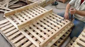 Carpenters Use Discarded Wood Panels To Make Coffee Tables And Chairs / Woodworking Projects