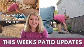 How I got FREE wood for our outdoor projects | DIY Gravel Patio Updates | Work out with me