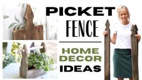 Picket Fence Projects ~ Old Wood Home Decor ~ DIY Home Decor ~ Picket Fence Home Decor