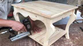 Best DIY Woodworking Projects - Stylish Aesthetic Wooden Garden Table Ideas
