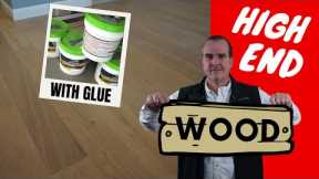 DIY WOOD FLOORING INSTALLATION WITH GLUE - ENGINEERED WOOD, MOISTURE BARRIER, HOW TO, FOR BEGINNERS