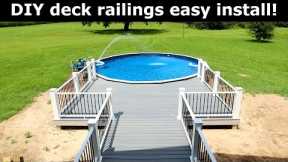 DIY Installing Composite Railing on our Pool Deck. Deck build part 4, Ep #826