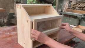 Creative Thinking Recycle Wooden Pallet // How To Make A Bread Box With A Beautiful Design
