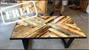 Turning Free Pallets Into A Table (Pallet Wood Project)