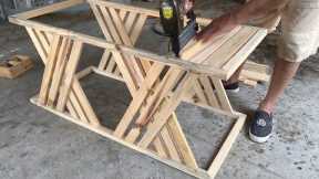 Easiest DIY Woodworking Projects Ideas - Rectangular Table with Simple but Elegant Design