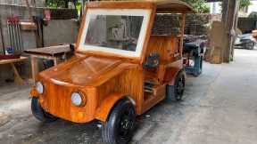 Genius Build An Electric Motor Car From Pallet Wood // Great Woodworking Ideas And Skills.