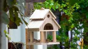 DIY Wooden Bird Feeder From Old Pallets - DIY Woodworking Projects
