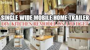 DIY 1970'S MOBILE HOME TRAILER KITCHEN REMODEL || COMPLETE REMODEL || TRAILER TO HOME || ON A BUDGET