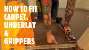 HOW TO FIT CARPET, UNDERLAY, DOOR BAR AND GRIPPERS #carpetinstallation #carpetfitting #doityourself