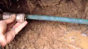 Water Pipe Fix -- DIY main waterline repair video