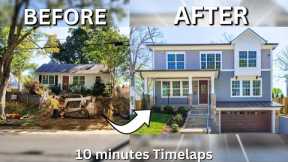 Amazing Custom Home Build in 10 Minute Timelapse / Design and Construction Breakdown