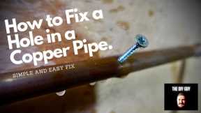 How To Fix A Hole In Copper Pipe | Emergency Plumbing Repair