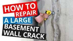 How to Repair a Large Basement Wall Crack | Stop a Leaking Wall Permanently