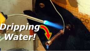 Insane Plumber's Trick: Solder Copper Pipes Dripping Water