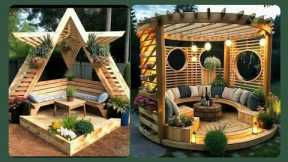 Modern Wooden Patio Landscaping Ideas 2024|New Sitting Canopy Design Ideas For Home Backyard