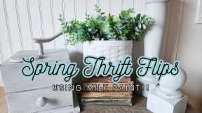 Spring Thrift Flips and DIY Projects | Using Milk Paint 3 Ways | Trash To Treasure